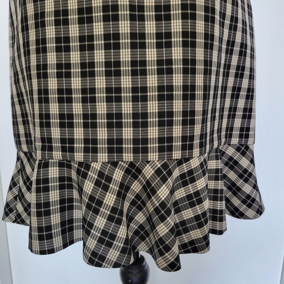 Robert Rodriguez Dark Academia Plaid Ruffle Mini Skirt Size M - Picture 6 of 10